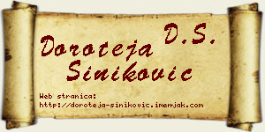 Doroteja Šiniković vizit kartica